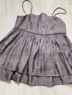 r.p.s.サテンキャミソールペプラム❤️レディースフリーサイズF❤️美品のサムネイル