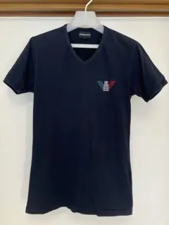 EMPORIO ARMANI ネイビー Vネック Tシャツ 半袖カットソー