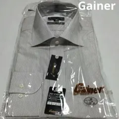 未使用 Gainer ブロードストライプ 長袖 エクストラファインコットン