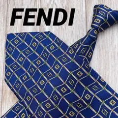 8227】美品！フェンディ ネクタイ ゴールド系 FF柄 - メルカリ