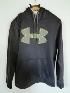 UNDER ARMOUR フーディ裏起毛パーカー　蛍光色 SM ブラック