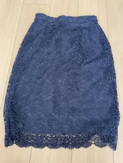 UNIQLO ネイビー レース タイトスカート S