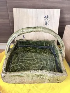 織部焼　大皿　玉置保夫　箱汚れあり 織部焼 大皿 玉置保夫 箱汚れあり - メルカリ