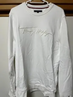 TOMMY HILFIGER ホワイト トレーナー・スウェット L