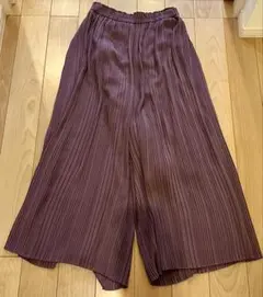 UNIQLO シフォンプリーツスカートパンツ M パープル