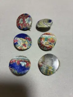 フランス製◆ヴィンテージくるみボタン(22mm/6個セット)