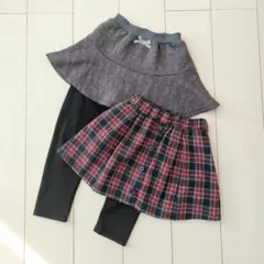 スカッツ　チェックスカート　2点セット　サイズ130