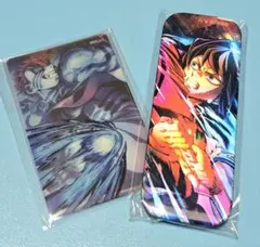 鬼滅の刃 WEBSHOPくじ レイヤードクリアカード猗窩座、ロング缶バッジ義勇