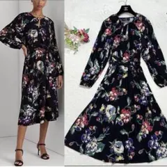 近年 QR ローレンラルフローレン マキシ ワンピース 花柄 ベルト ティアード 近年 QR ローレンラルフローレン マキシ ワンピース 花柄 ベルト