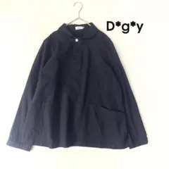 D*g*y ディージーワイ 丸襟プルオーバーシャツ 　大きいサイズ　3L　黒
