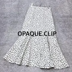 【OPAQUE.CLIP】ニュアンスパターンスカート レオパード アイボリー