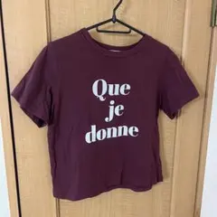 Ank Rouge フロッキーロゴTシャツ ボルドーのサムネイル
