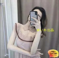 レディース 膝丈ワンピース レース チュールスカート パーティー0