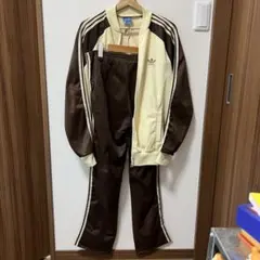 超希少 DESCENTE アディダス ジャージ ブラウン ベージュ パンツ 美品