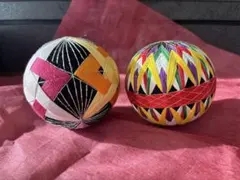 刺繍模様　手毬