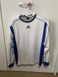 adidas 長袖シャツ ホワイト/ブルー