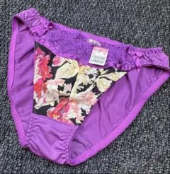 エメフィール廃盤レア　紫 花柄 レース ショーツ