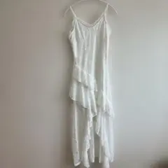 レース アシンメトリー キャミワンピース