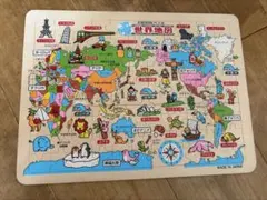 木製知育パズル 世界地図