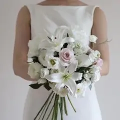 アーティフィシャルフラワーブーケ　カサブランカ