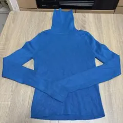 ZARA タートルネック ニット ブルー S
