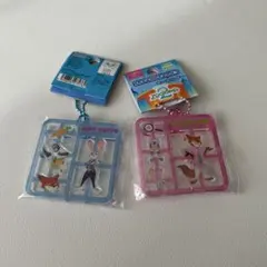 ズートピア プラスチックモデル風アクリルキーホルダー 2個セット