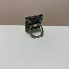 カラフル花柄 スマホリング