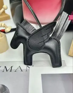 ペガサス チャーム ブラック 黒 馬 バッグチャーム　馬型チャーム