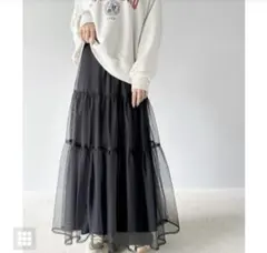 【値下げ】クラシカルエルフ チュールレイヤード ティアードロングスカート