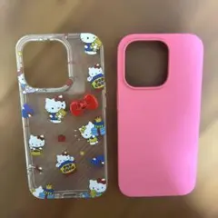 ハローキティ透明ケースとピンクケースセット
