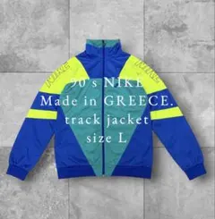 【EURONIKE】希少ギリシャ製銀タグ90sトラックジャケット刺繍ロゴLナイキ