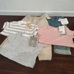 ベビー服 Tシャツ・デニムパンツセット