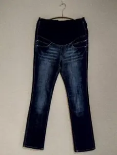 マタニティSサイズ デニムパンツ スリムフィット ダークブルー