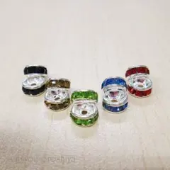 カラーロンデル　アクセサリーパーツ　6×3mm　ブロンズ　13g　約100個