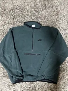 【値下げ】Nike フリース　ハーフジップ　 L ダークグリーン