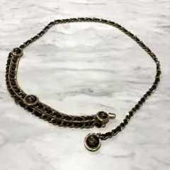 希少【CHANEL】 シャネル 3連 チェーンベルト ココマーク クローバーのサムネイル