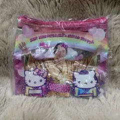 マツケン ハローキティ ガチャガチャクリアラメポーチ　マツケンサンバ サンリオ