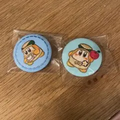 星のカービィ　刺繍缶バッチ　カフェワドルディ2個セット