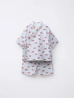 即完】ZARA ベビー甚平 金魚柄 3-6m - メルカリ