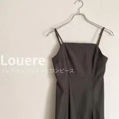 Louere ルエレ ワンピース グレー ラッフル フレア キャミワンピース