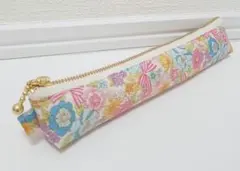 【SP-82】ハンドメイド スリム ペンケース ラミネート 花柄