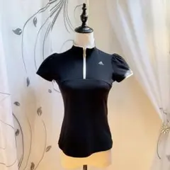 良品 adidas ゴルフウェア ハーフジップ シャツ S モックネックのサムネイル