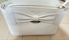 Samantha Thavasa リボンモチーフ スプリットレザーハンドバッグ