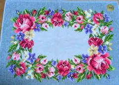 FEILER 花柄 タオルハンカチ グレー 約50cm x 38cm