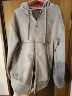 【美品】HARE スエード風 ジップパーカー