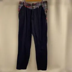 スペイン製 JOSEP ABRIL UNDERS チェック切替のデザインパンツ