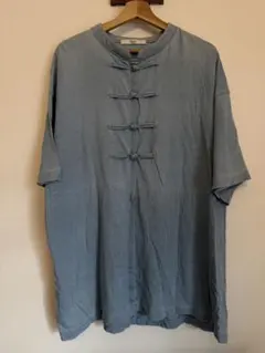 アナザーエディション　チャイナBIG TEE 半袖　Tシャツ　ブルー