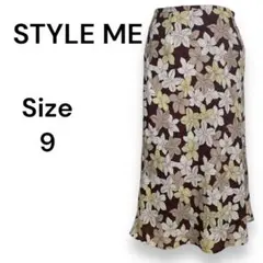 STYLE ME　スタイルミー　花柄　プリント　膝丈　スカート　東京スタイル
