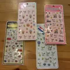 PEANUTS スヌーピー 4枚セット ぷくぷくシール 限定販売