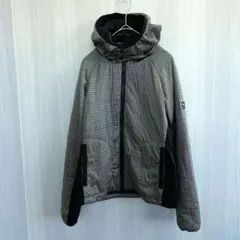 アダバット ギンガムチェック レインコート M フード収納可 袋付き